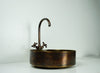 Ladda in bild i Galleri Viewer, Rustic Brass round Vessel sink with Oil rubbed bronze Faucet Zayian