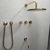 Unlacquered Brass Exposed Shower Set - Shower Tub Faucet for a Luxurious Bath Experience