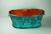 Large Oval Copper Beverage Tub with Handles , Copper Ice Bucket Zayian