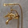 Unlacquered Brass Bathtub Faucet - Vintage-inspired Elegance Zayian