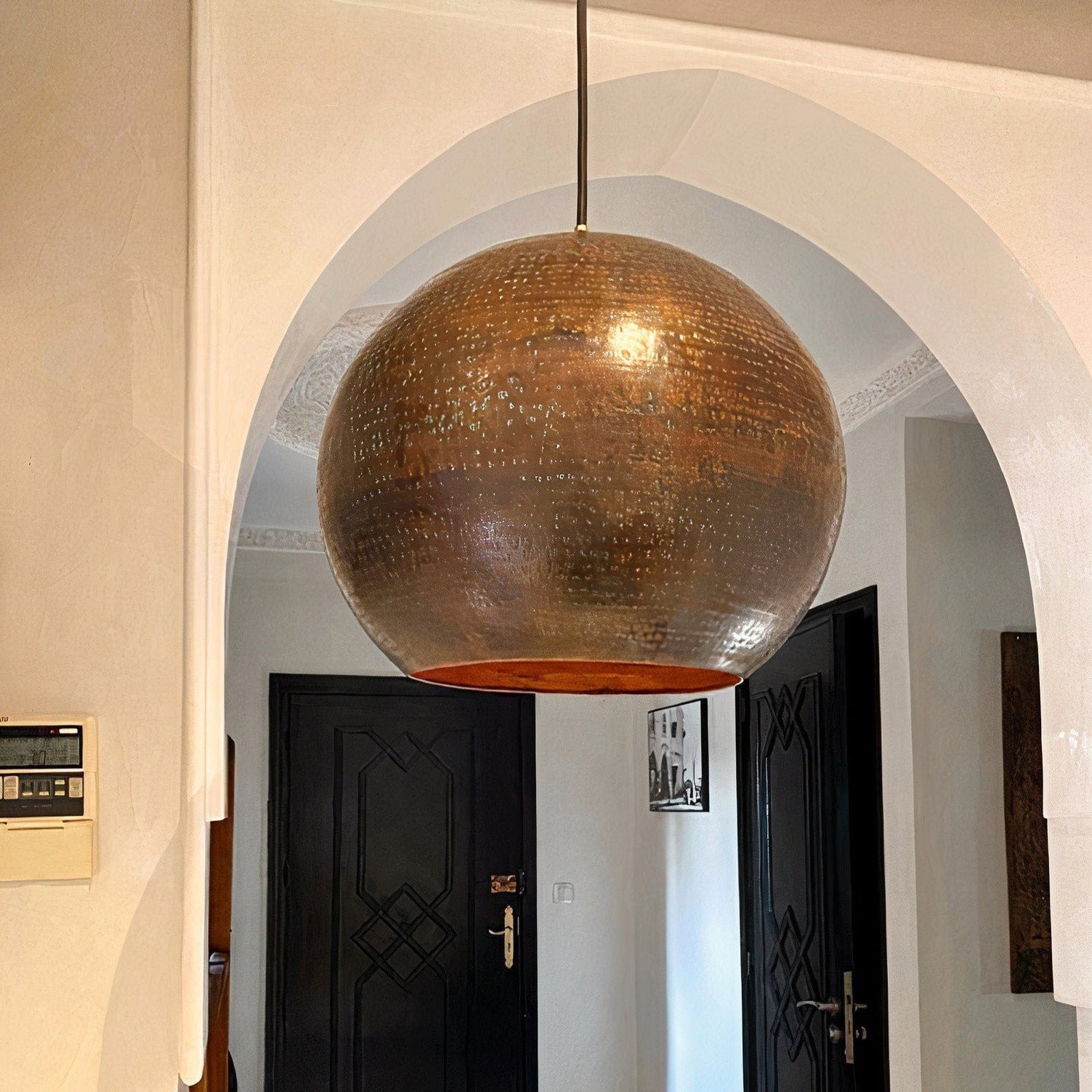Handcrafted Rustic Copper Pendant Light Zayian 