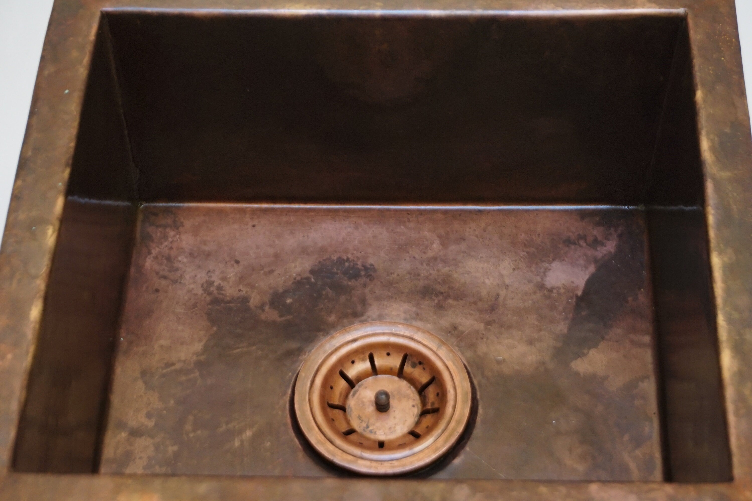 Undermount Aged Copper Kitchen Bar Sink Various Sizes - Zayian
