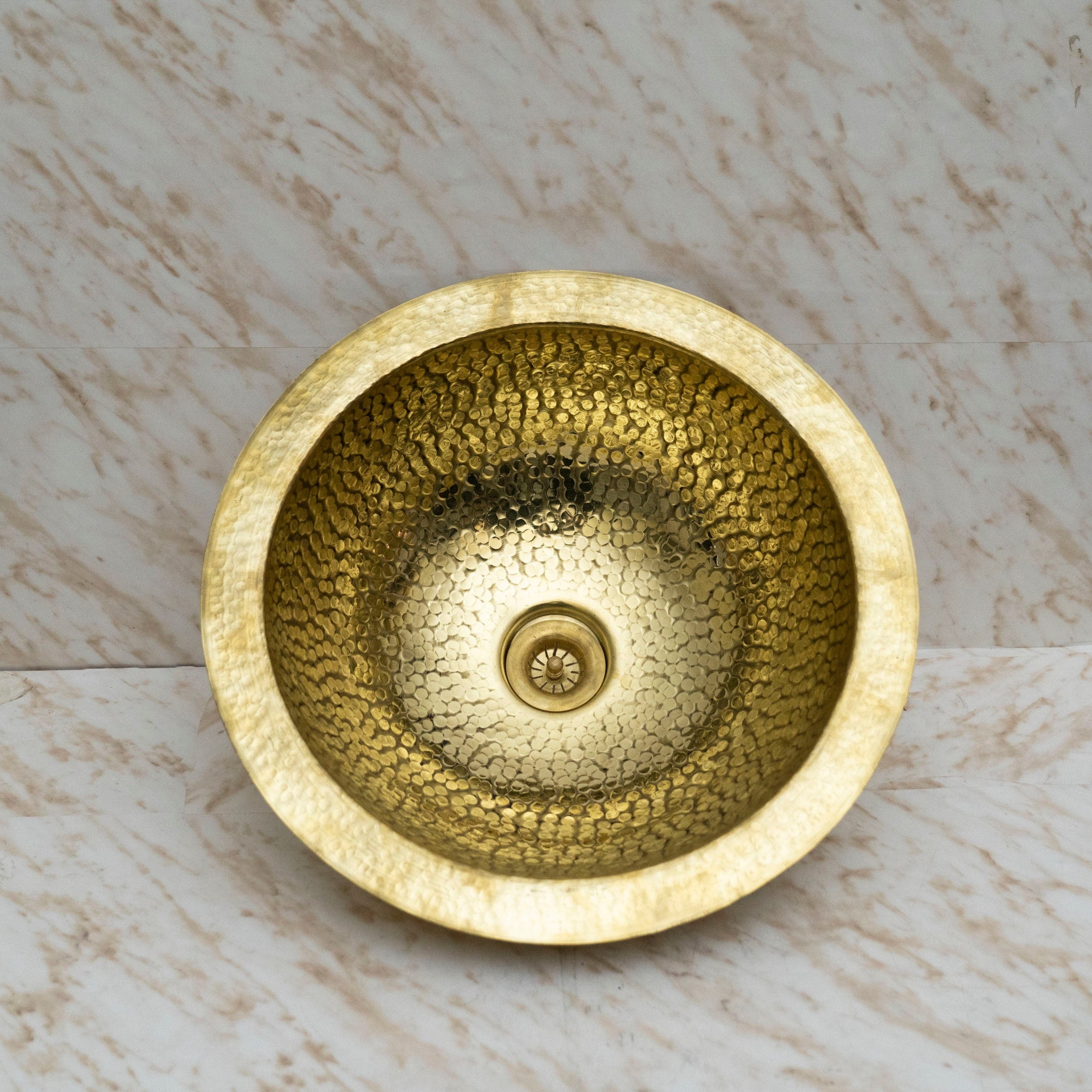 Rustic Unlacquered Brass Bathroom Sink Zayian 