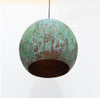 Afbeelding laden in Galerijviewer, Copper Patina Hanging Lamp; Handcrafted Ceiling Light Fixture Zayian 