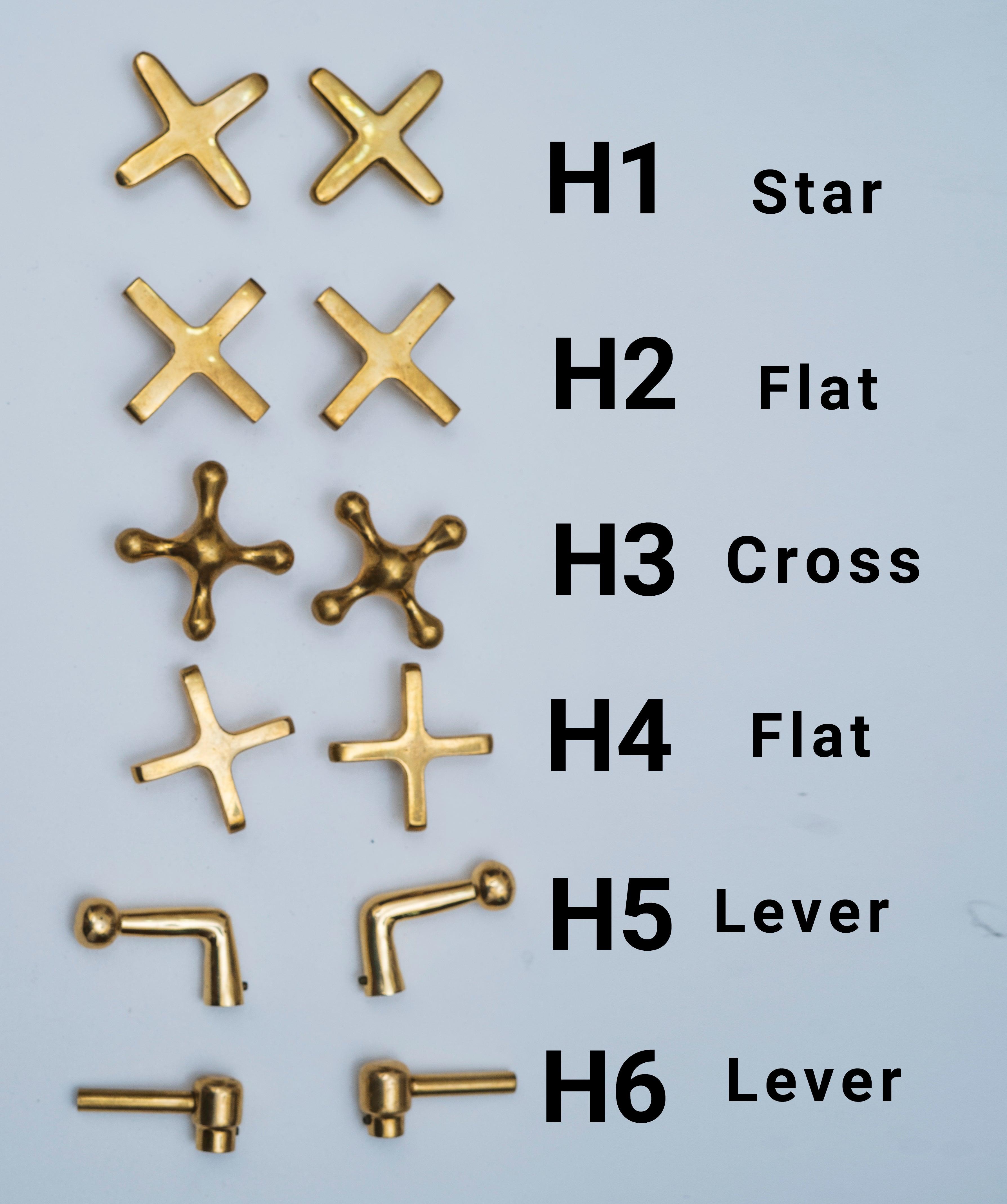 Handle style options for an unlacquered brass widespread bathroom faucet