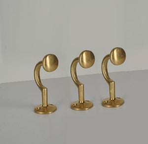 Set of Golden Handcrafted Solid Brass Wall Hooks Zayian