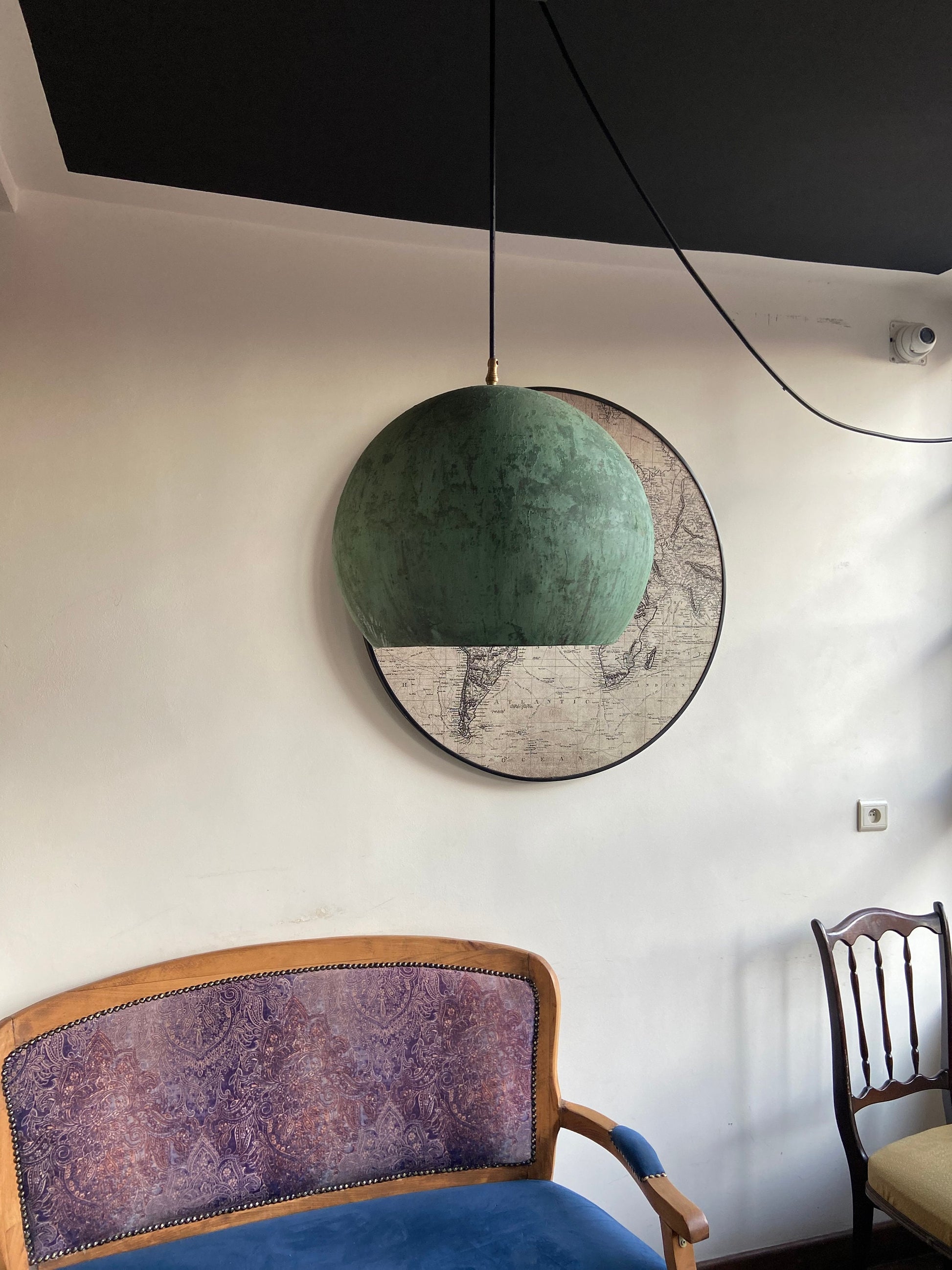 Oxidized Copper Rustic Pendant Light Zayian