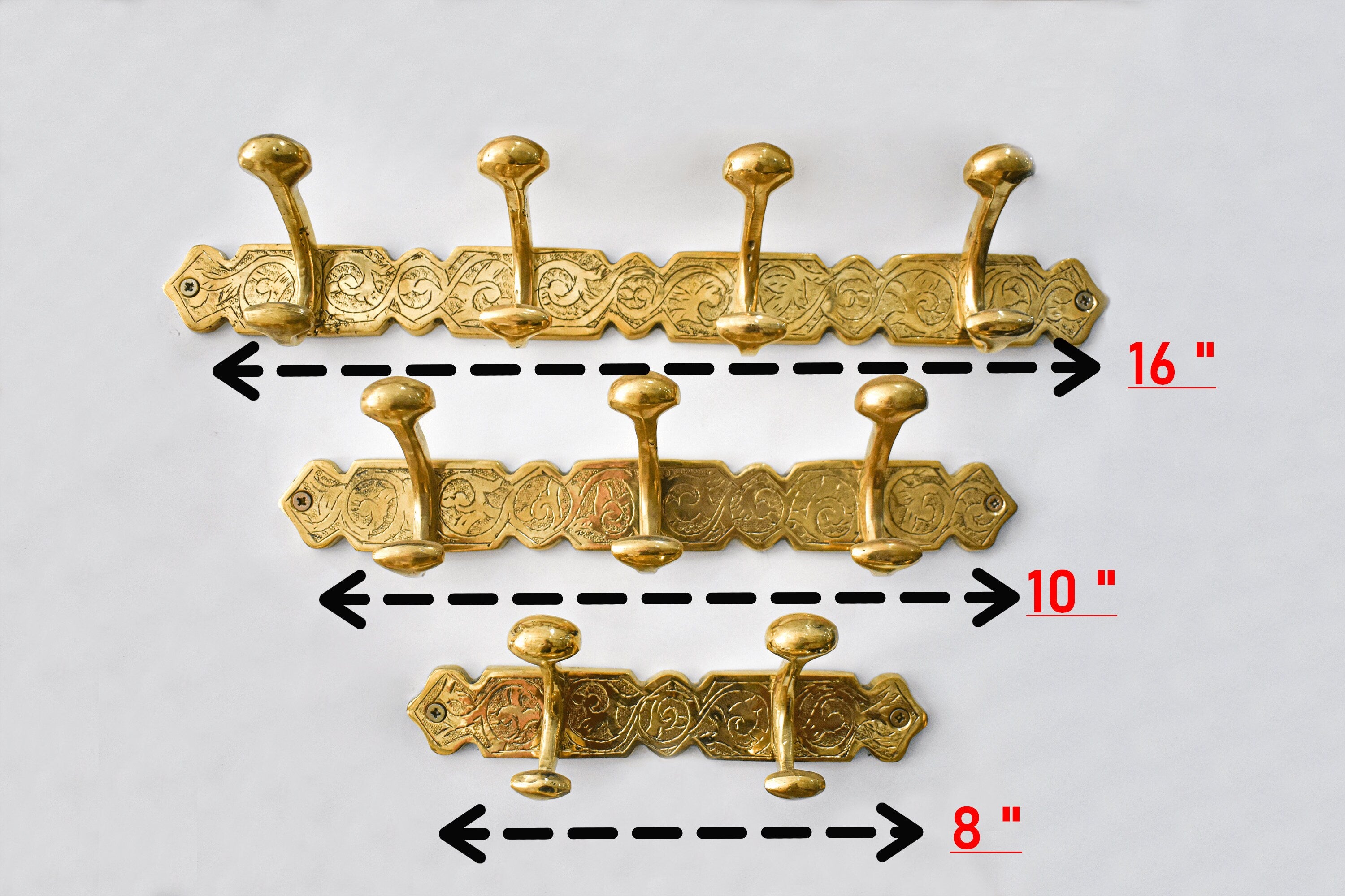 Mystical Brass Clothes Hooks Holder