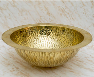 Unlacquered Brass Artisan Sink Zayain 