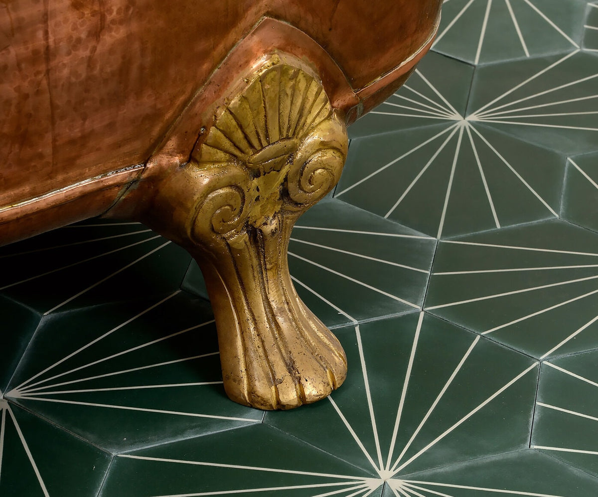 Vintage Copper Clawfoot Bathtub