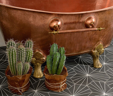 Vintage Clawfoot Copper Bathtub BathroomVintage Clawfoot Copper Bathtub Bathroom