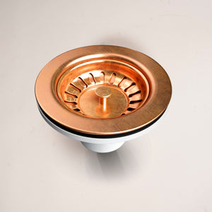 Copper Kitchen Sink Drain with a Basket Strainer Zayian