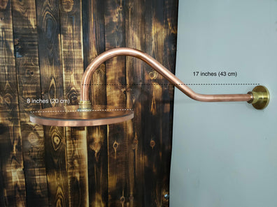 Copper Shower head ,Copper Rainfall Shower Head with Extension ArmCopper Shower head ,Copper Rainfall Shower Head with Extension Arm
