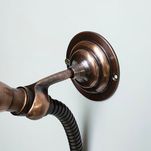 Copper Shower Mixer, 8" Round Copper Shower head and Hand Shower - Zayian