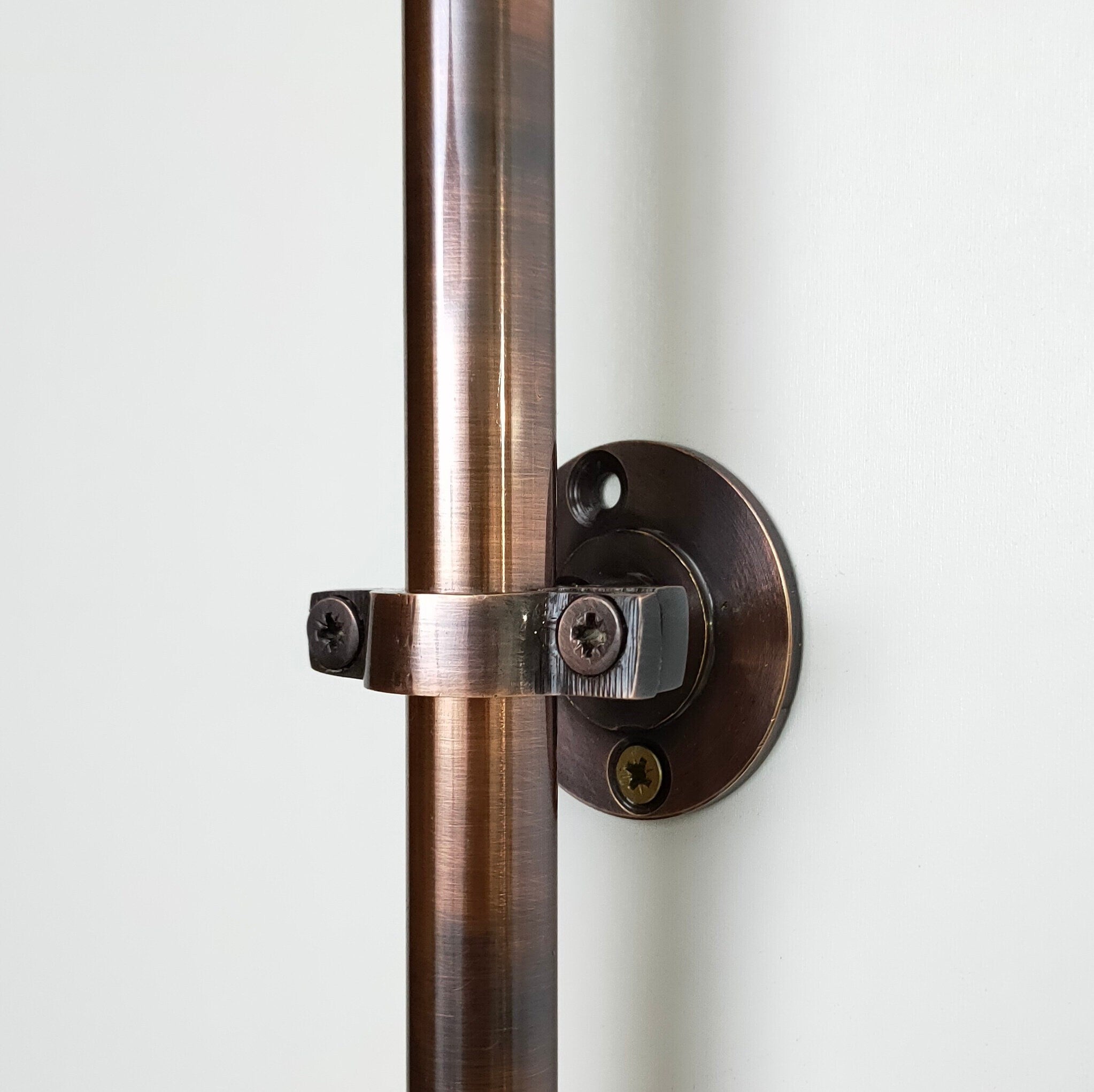 Copper Shower Mixer, 8" Round Copper Shower head and Hand Shower - Zayian