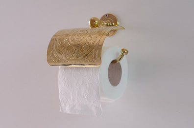 Solid Brass Toilet Paper Holder, Handcrafted Powder Room Roll HolderSolid Brass Toilet Paper Holder 