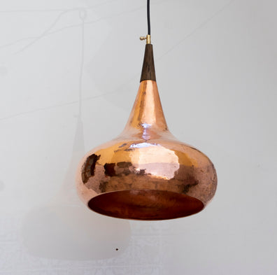 Handcrafted Copper Pendant Lights For Kitchen Island , Copper Dome Ceiling LightCopper Dome Pendant Light for Kitchen Island Ceiling