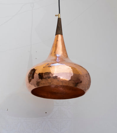 Handcrafted Copper Pendant Lights For Kitchen Island , Copper Dome Ceiling LightCopper Dome Pendant Light for Kitchen Island Ceiling
