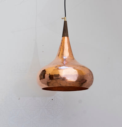 Handcrafted Copper Pendant Lights For Kitchen Island , Copper Dome Ceiling LightCopper Dome Pendant Light for Kitchen Island Ceiling