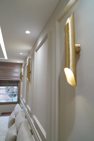 Luxurious Solid Brass Double Wall Light Fixture , Brass Sconce LightsLuxurious Solid Brass Double Wall Light Fixture , Brass Sconce Lights