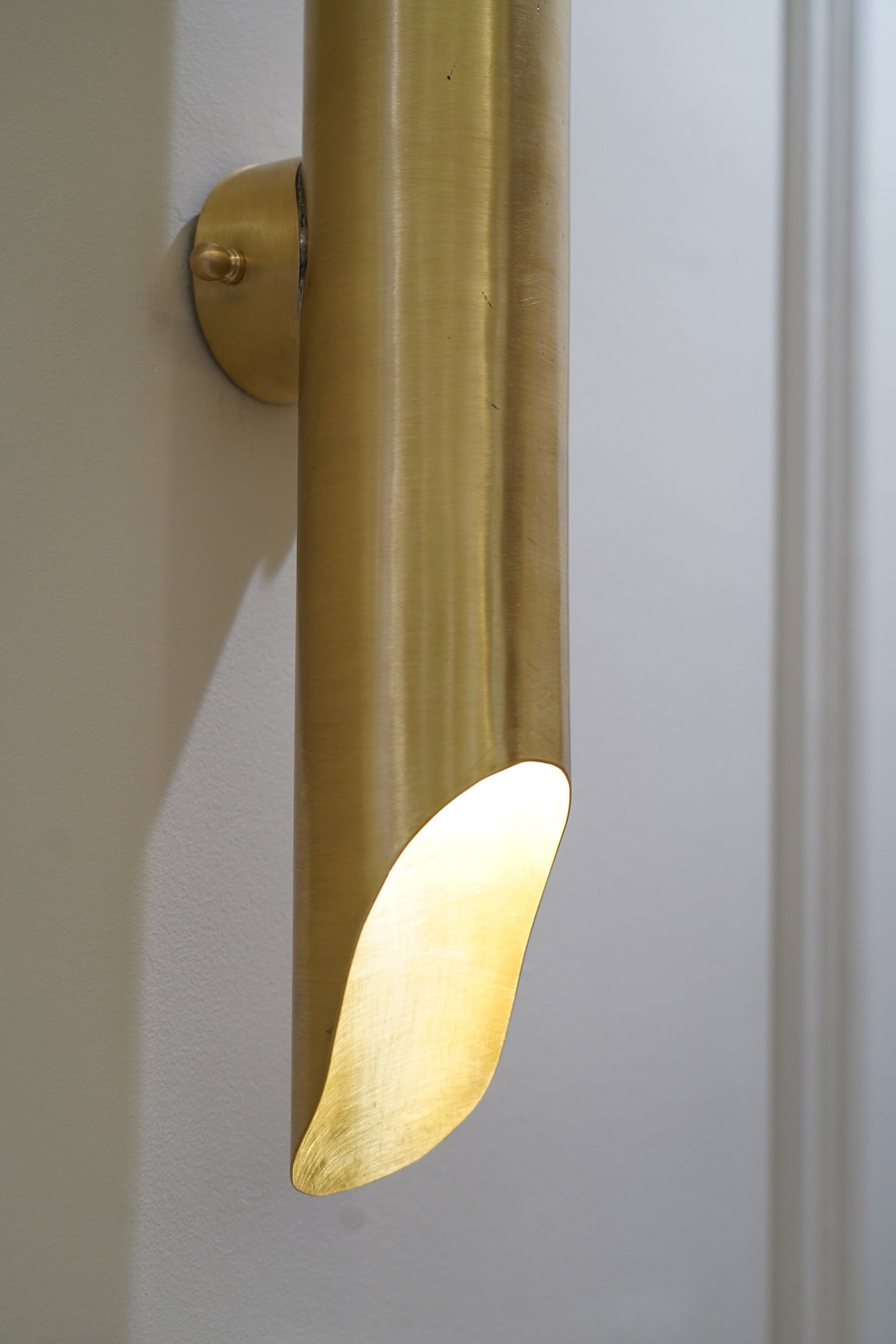 Solid Brass Double Wall Light Fixture Zayian 