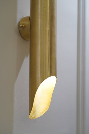 Solid Brass Double Wall Light Fixture Zayian 