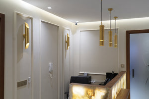  Unlacquered Solid Brass Double Wall Light Fixture