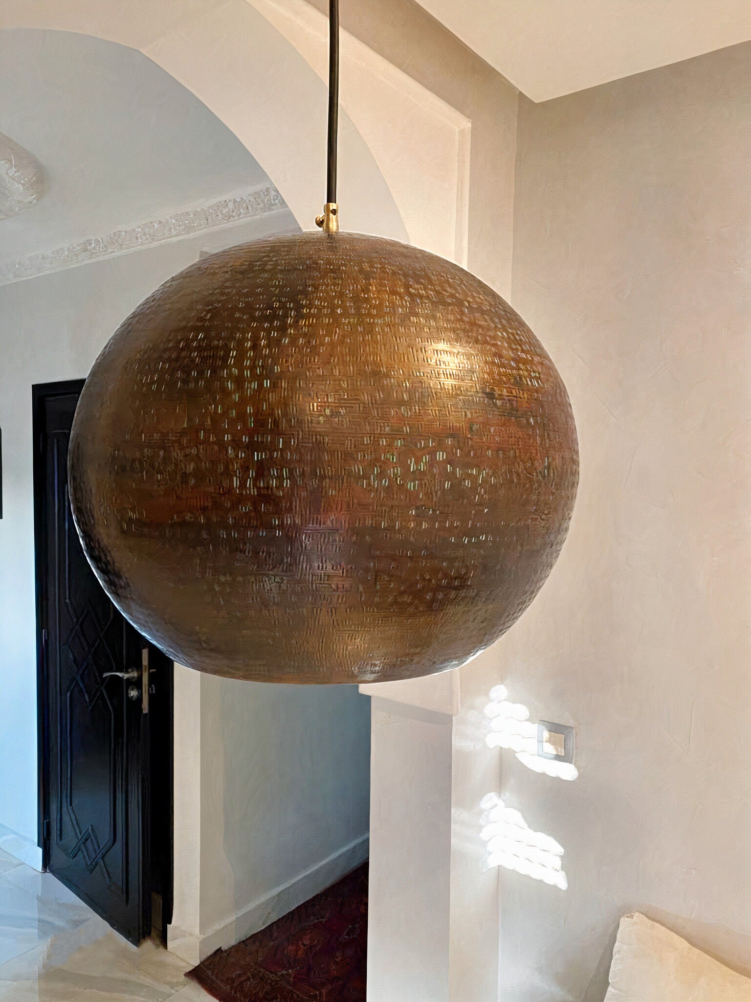 Aged Copper Pendant Fixture Zayian 