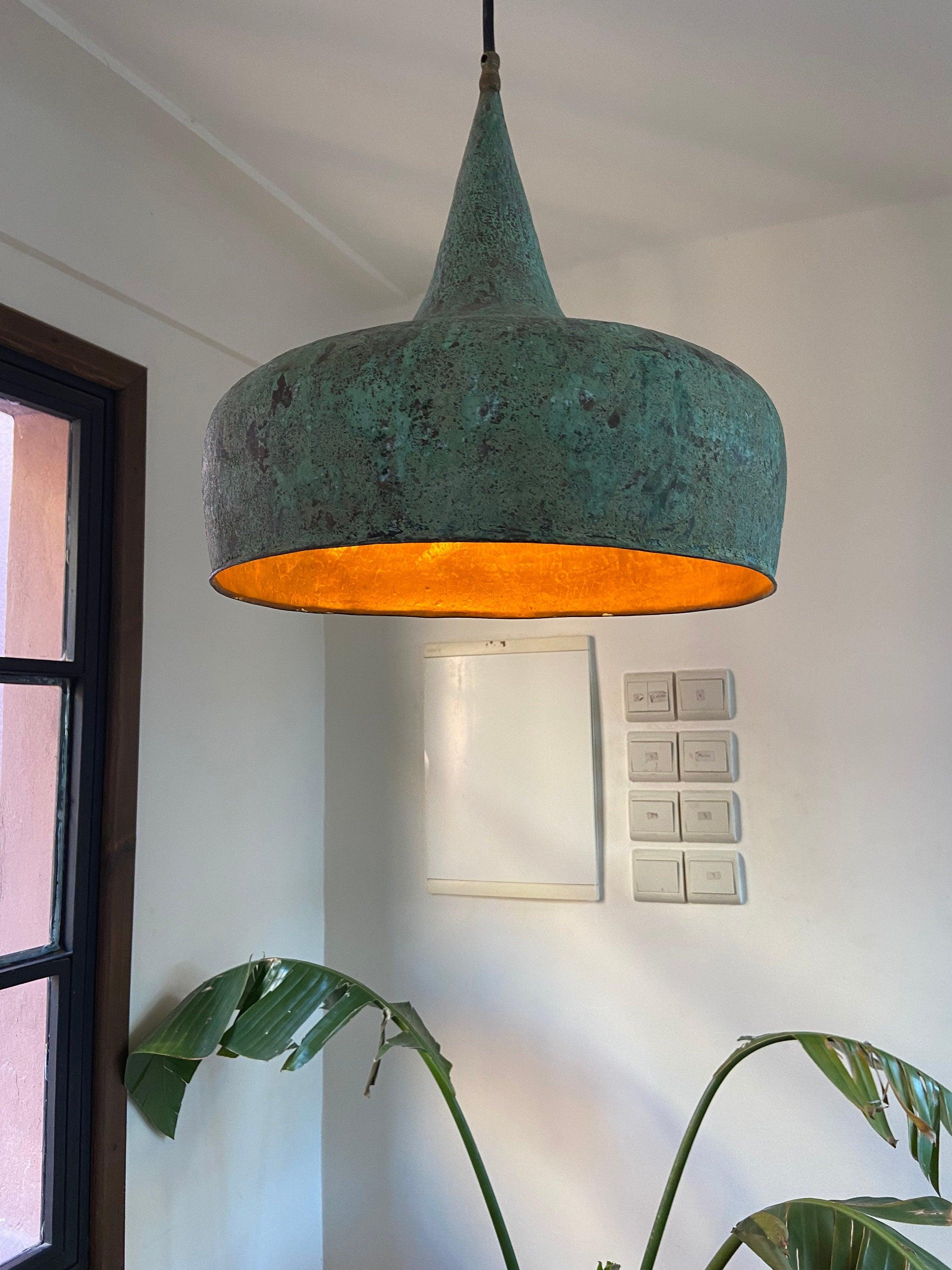 Vintage Oxidized Copper Pendant Light Zayian