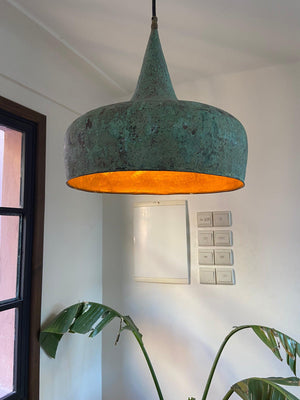 Vintage Oxidized Copper Pendant Light Zayian