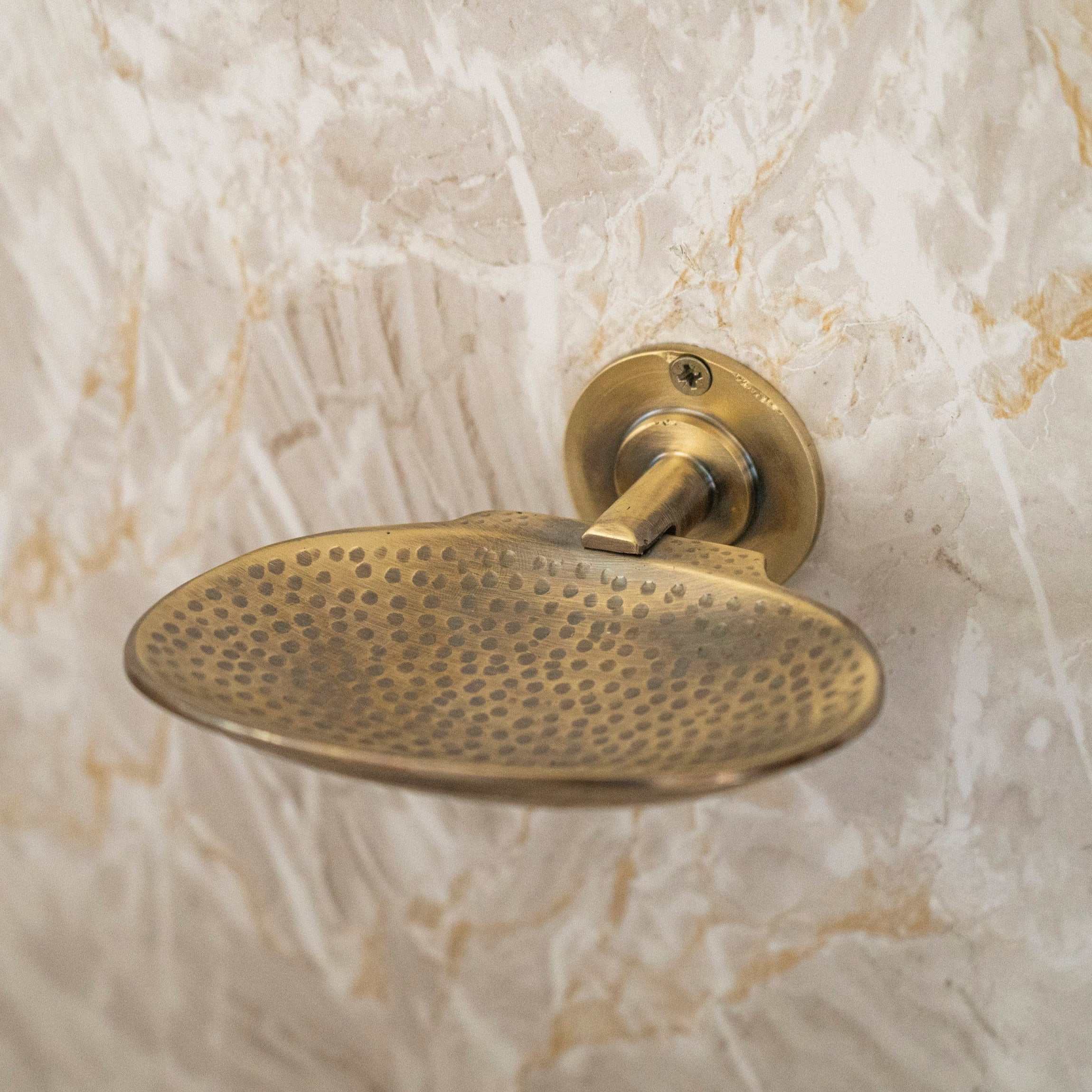 Antique Brass Wall Mounted Soap Dish - Hand-Hammered Solid Brass HolderBathroom Soap Dish: Antique Brass Wall Mounted Holder 