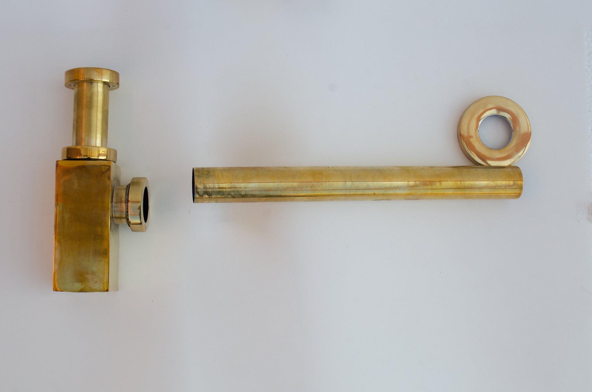 Solid Brass water trap sink stopper with brass push up button Zayian