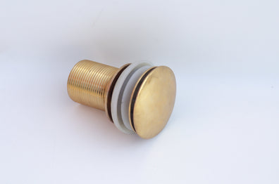 Unlacquered Brass Bottle Trap with Pop-Up Drain - Solid Brass Sink Waste SetUnlacquered Brass Bottle Trap & Pop-Up Drain - Solid Brass Sink Set